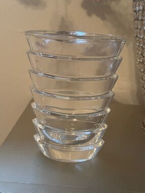 Baccarat Clear Stacked Crystal Bowls